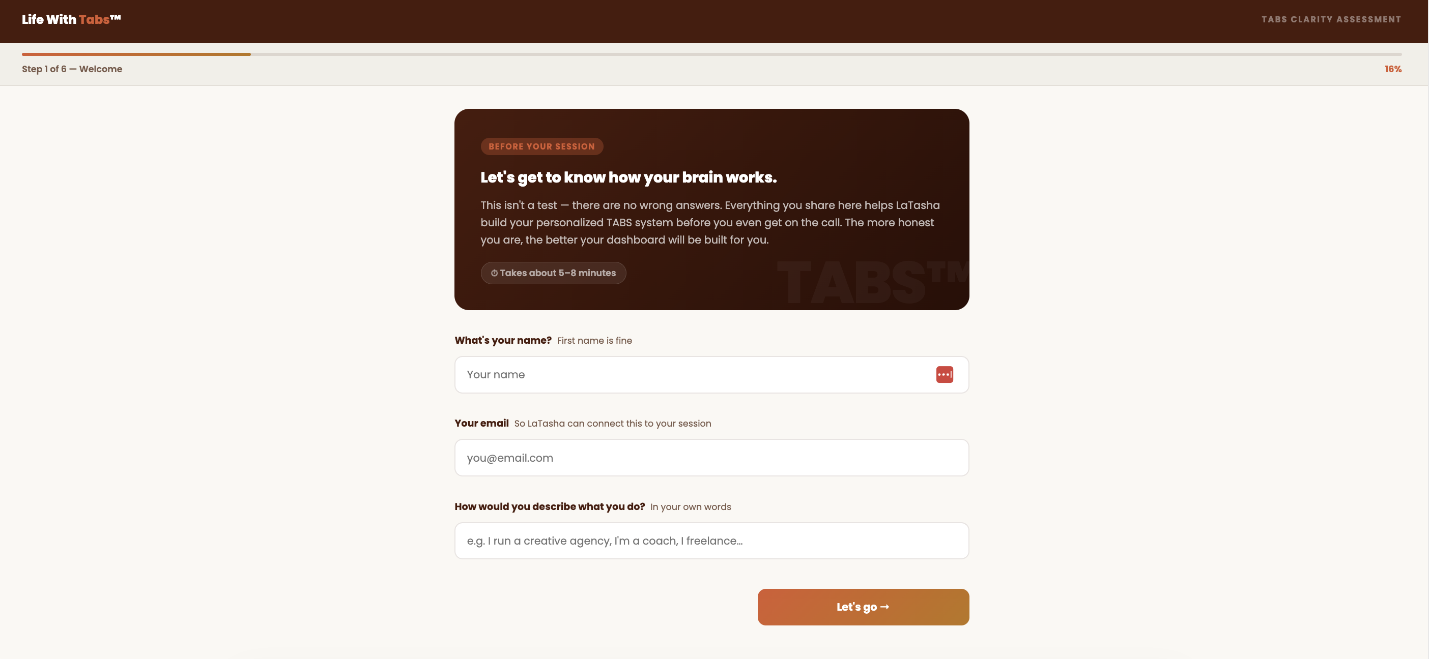 TABS Clarity Assessment